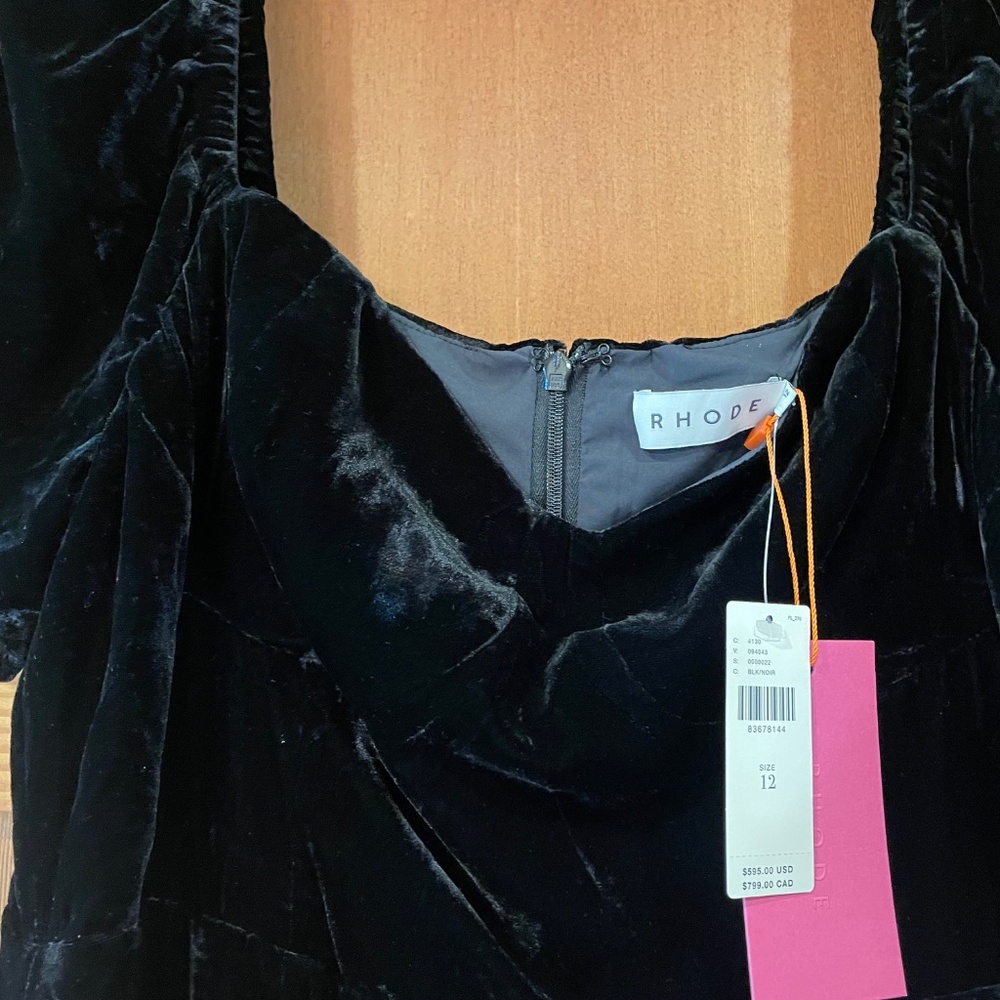 Rhode Ramona dress black velvet - Picture 5 of 7
